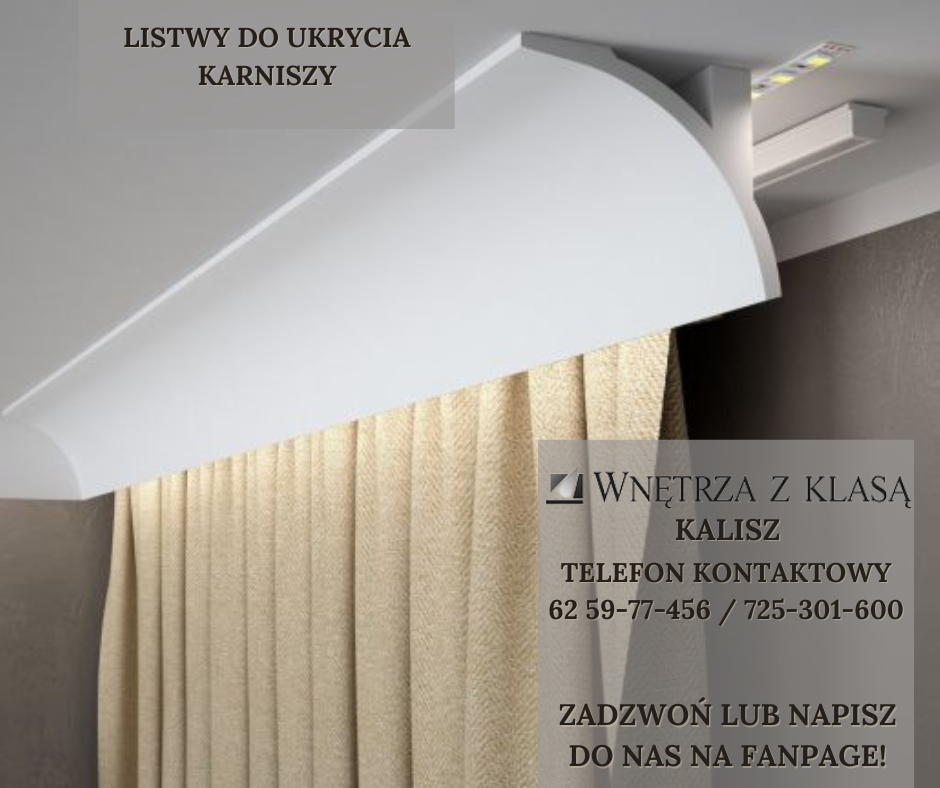 Listwy do ukrycia karniszy